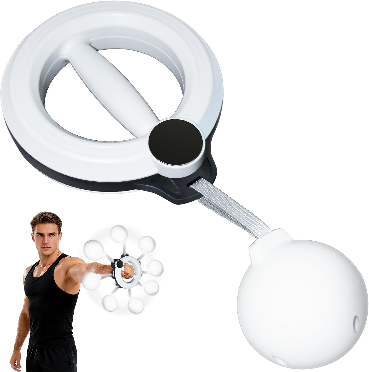 Arm Workout Equipment, 360° Shoulder Reliever Ball Swing, Upper Body Workout Equipment Rotating Arm Trainer for Forearm, Chest, Shoulder & Wrist | Home Gym Strength Equipment for Men & Women