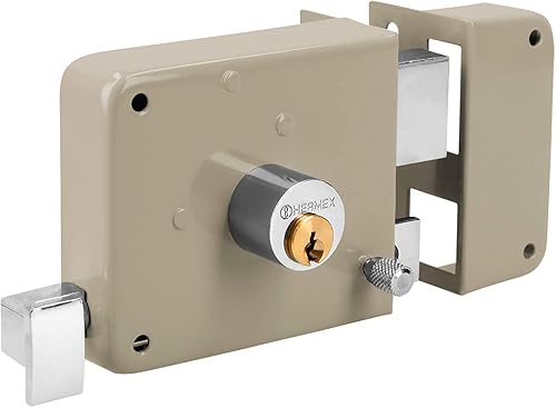 Truper 43583 CS-70DB - Juego de cerraduras de puerta con borde derecho, llave estándar