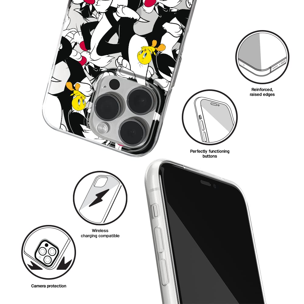 Ert Group custodia per cellulare per Iphone 13 PRO originale e con licenza ufficiale Looney Tunes, modello Tasmanian 005 adattato in modo ottimale alla forma dello smartphone, custodia in TPU