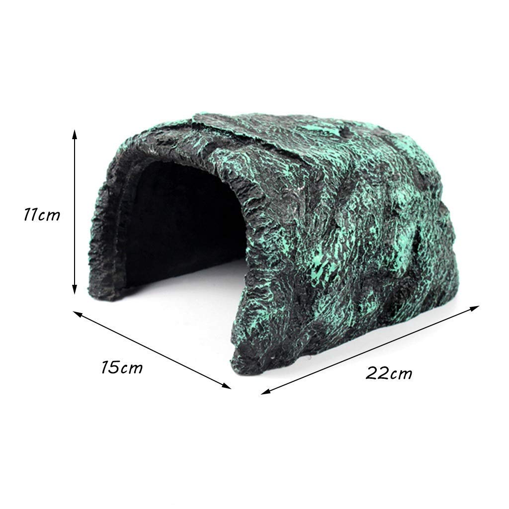 Escondite de Reptiles de Piedra, Caja Cueva de Reptiles, decoración de Esquina de hábitat, escondites de Tortugas, Serpientes y lagartos, Accesorios para Cajas de Reptiles, Adornos