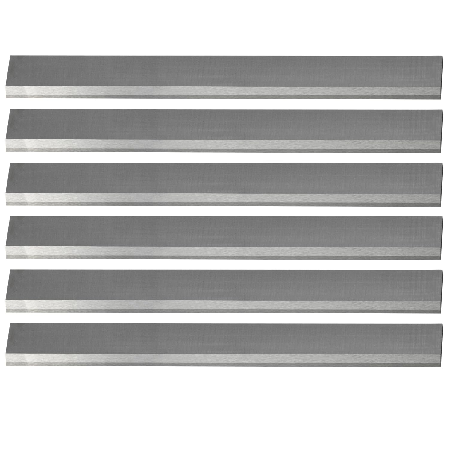 6 Inch TCT Planer Blades for 6" Thickness Jointer Planer Tungsten Carbide Tipped Planer Cutters 6" x 3/4" x 1/8", Single Edge, 6 Pcs