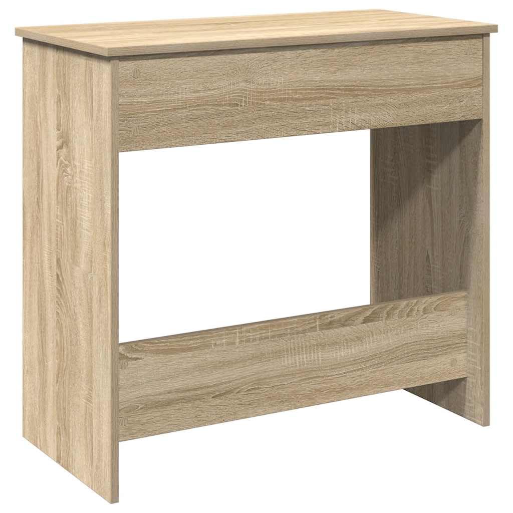 Escritorio de madera de roble Sonoma, 80 x 40 x 75 cm, mesa de ordenador con amplia superficie de trabajo y mucho espacio para carpetas y dispositivos de PC, versátil