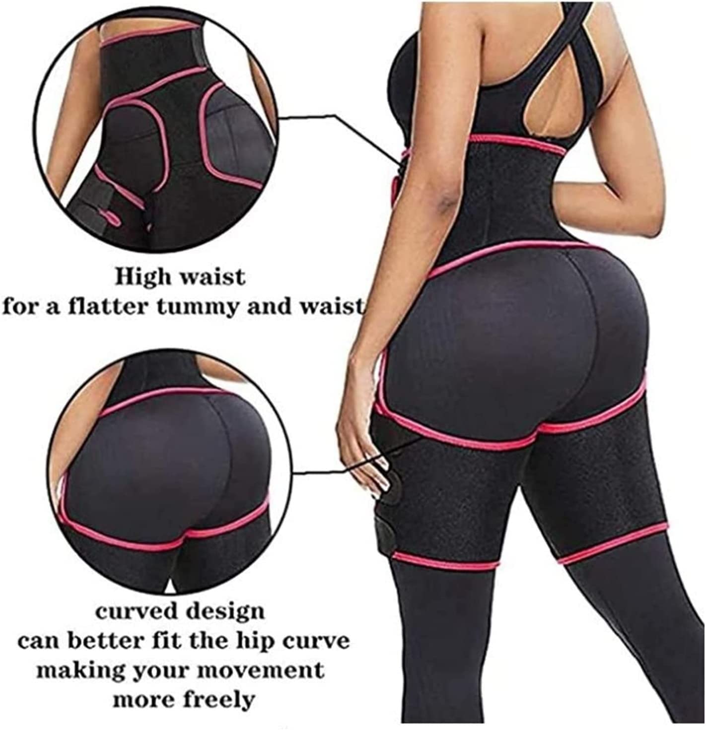 Ajustable Cadera Muslo Brace Manga De Compresión Cintura Piernas Guardias Ingle De La Cadera Para Distensión Muscular Tirada Para El Alivio Del Dolor De Cadera 22.7.20 (Color : Black, Size : XL/X-L