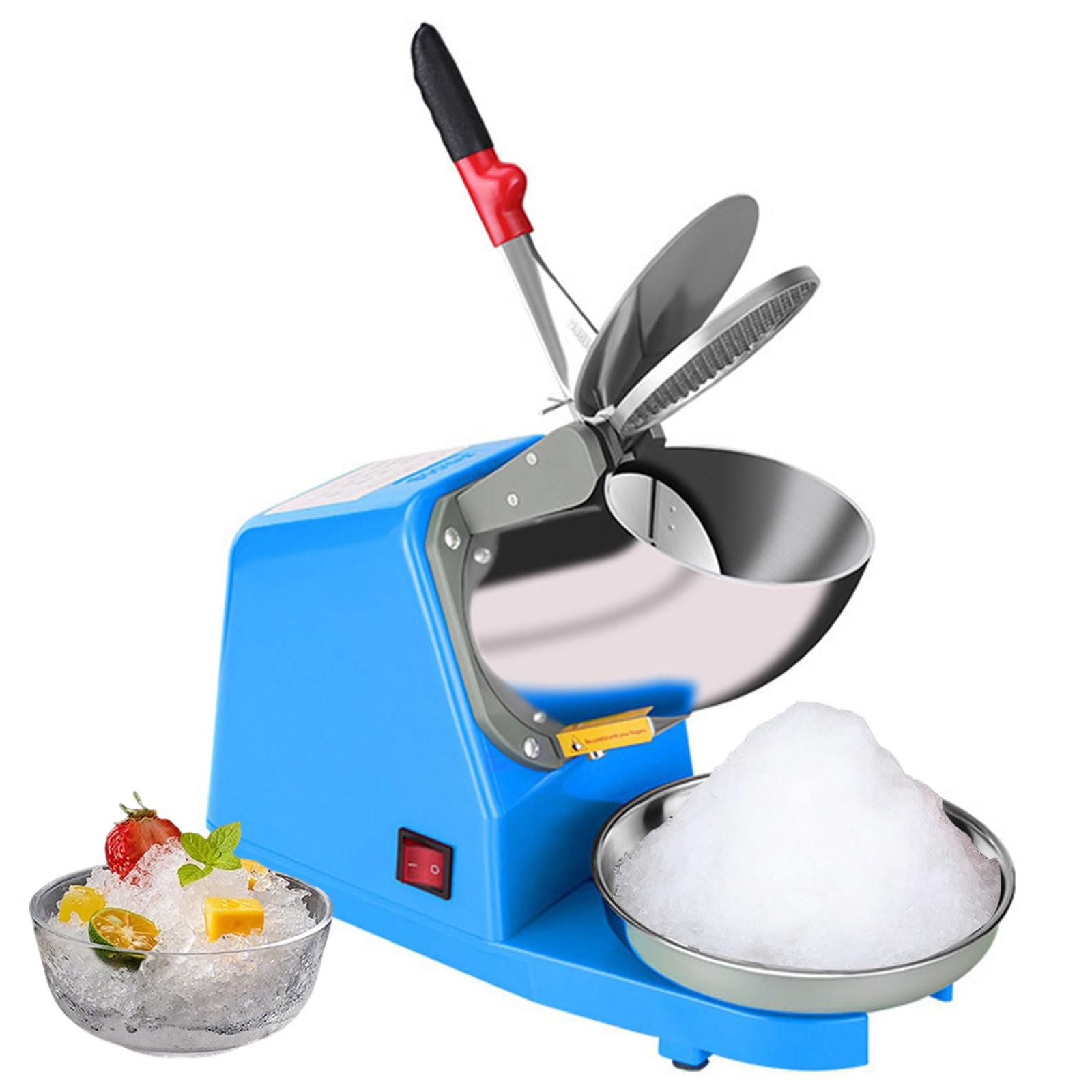 Máquina eléctrica trituradora de Hielo, máquina de Hielo raspado de Acero Inoxidable, 65 kg/h para cócteles, Bares, granizados, Uso doméstico o Comercial, diseño eficiente y Duradero.