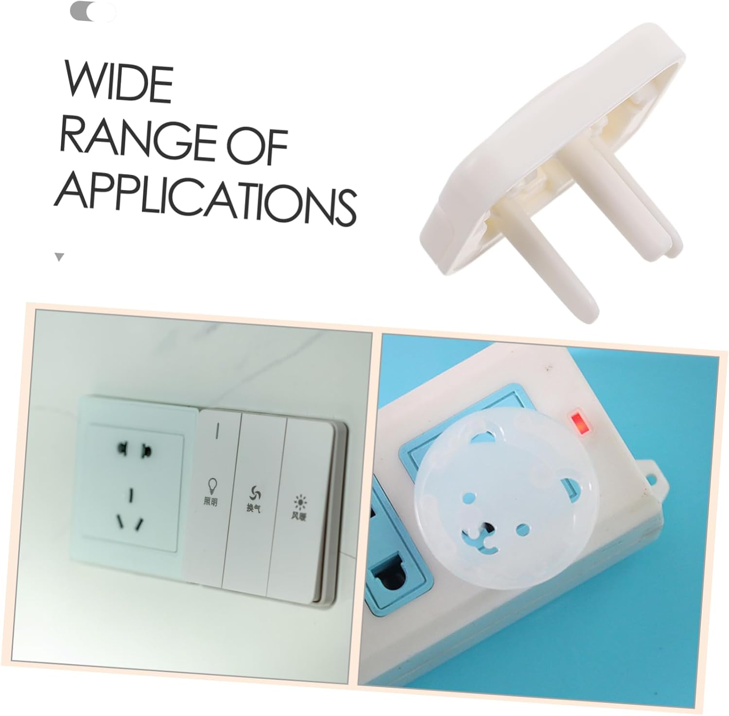 45pcs Safety Outlet Caps Boy Girl Electrical Covers Prong Outlets Easy to Install Sturdy and Socket Protectors for Boy Girl Safety