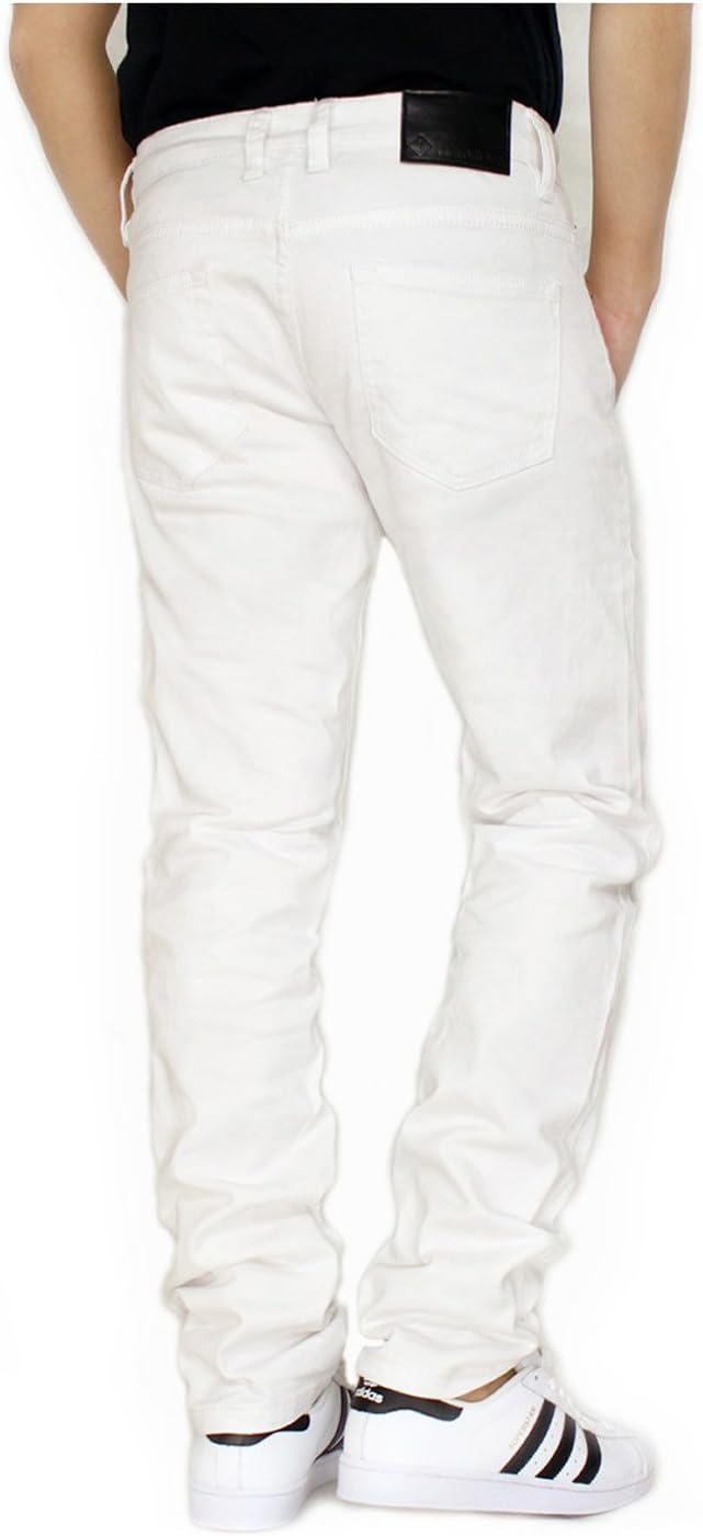Victorious URBANJ Men's Twill Stretch Skinny Jeans (30X30, White)