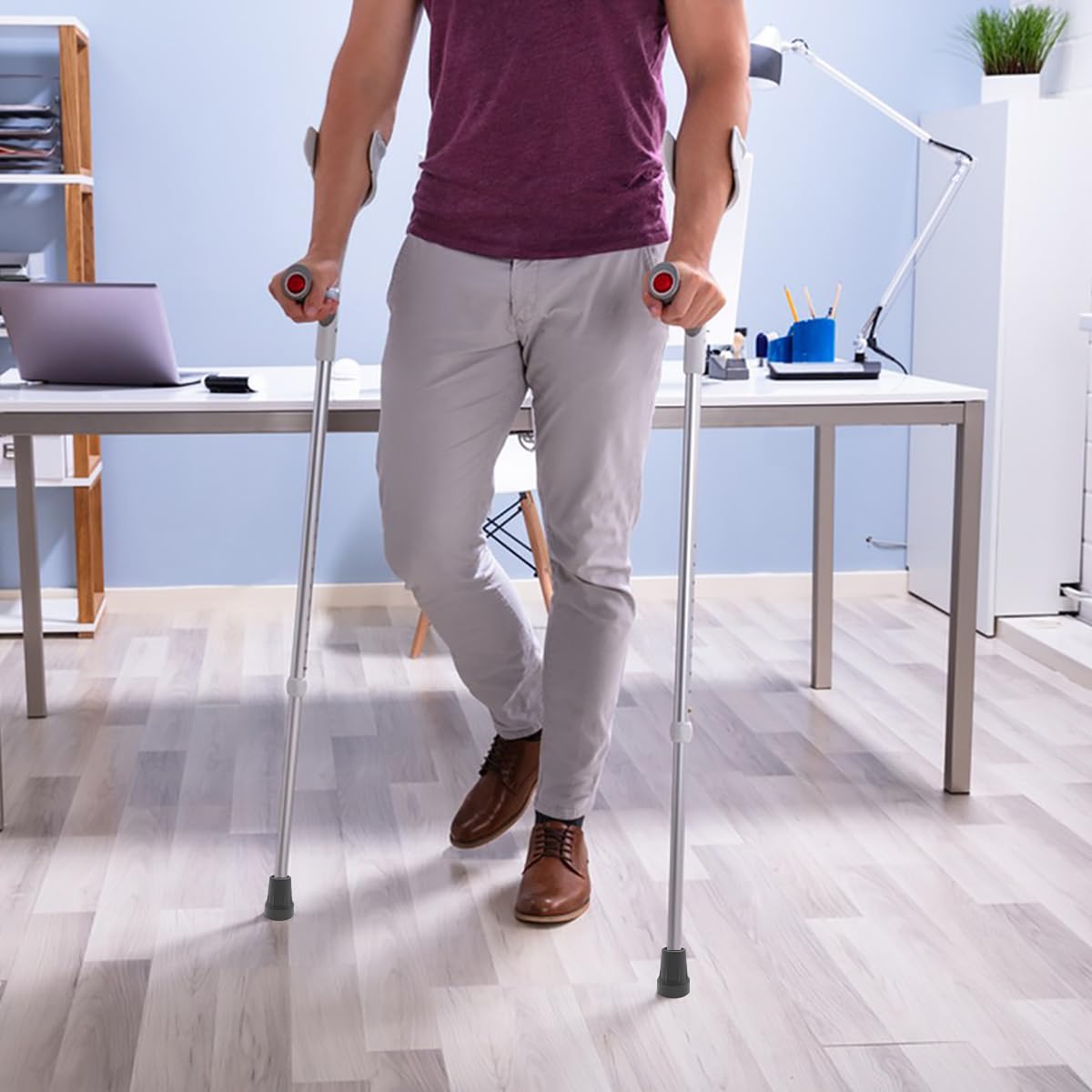 Paquete de 4 puntas de repuesto para bastón, puntas de goma para bastones, bastones de caminar, accesorios para bastones de caminar (negro, punta de 3/4 pulgadas)