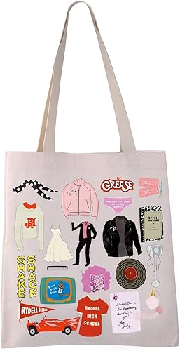 Grease Movie Grocery Tote Bag Pink Ladies Shopping Bag Danny y Sandy Gifts