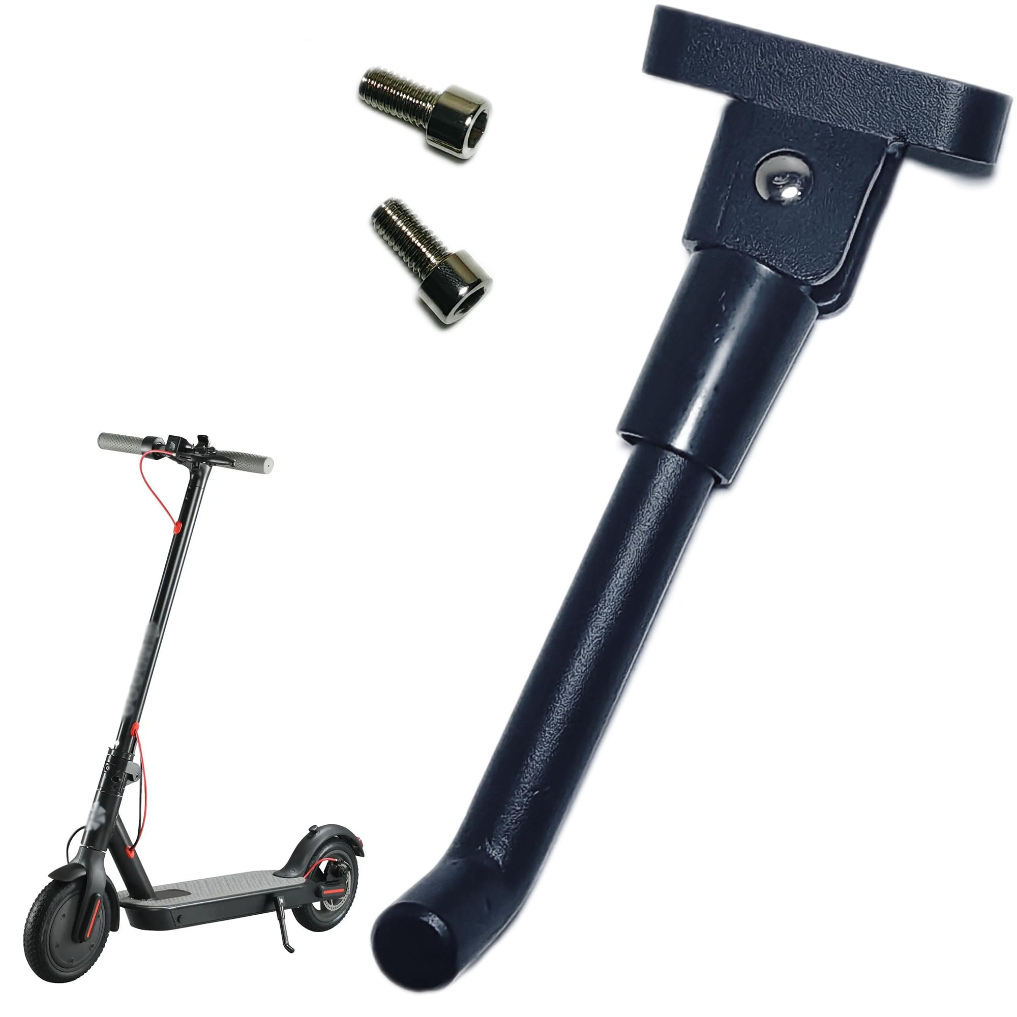 Scooter Side Stand Kickstand Pedal – Xiaomi Electric Footrest Accessory Spare Lever Bracket Scooter Essential Black 1pc for M365 with Screws, Foldable, Not Easy to Break