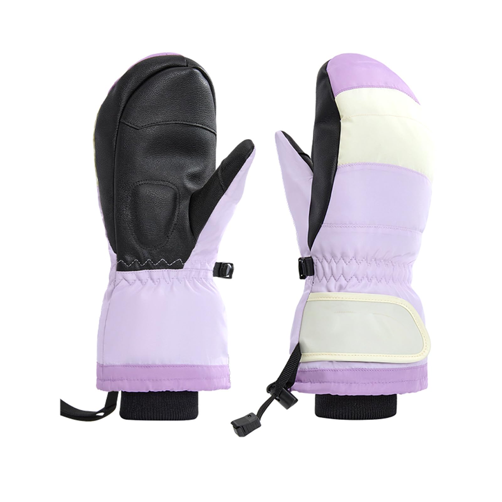 Guantes de Invierno Niños, Guantes de Nieve Impermeables, Manoplas térmicas, Guantes de Esqui, para Correr, Patinaje, Snowboard, Ciclismo,[a] Purple,S