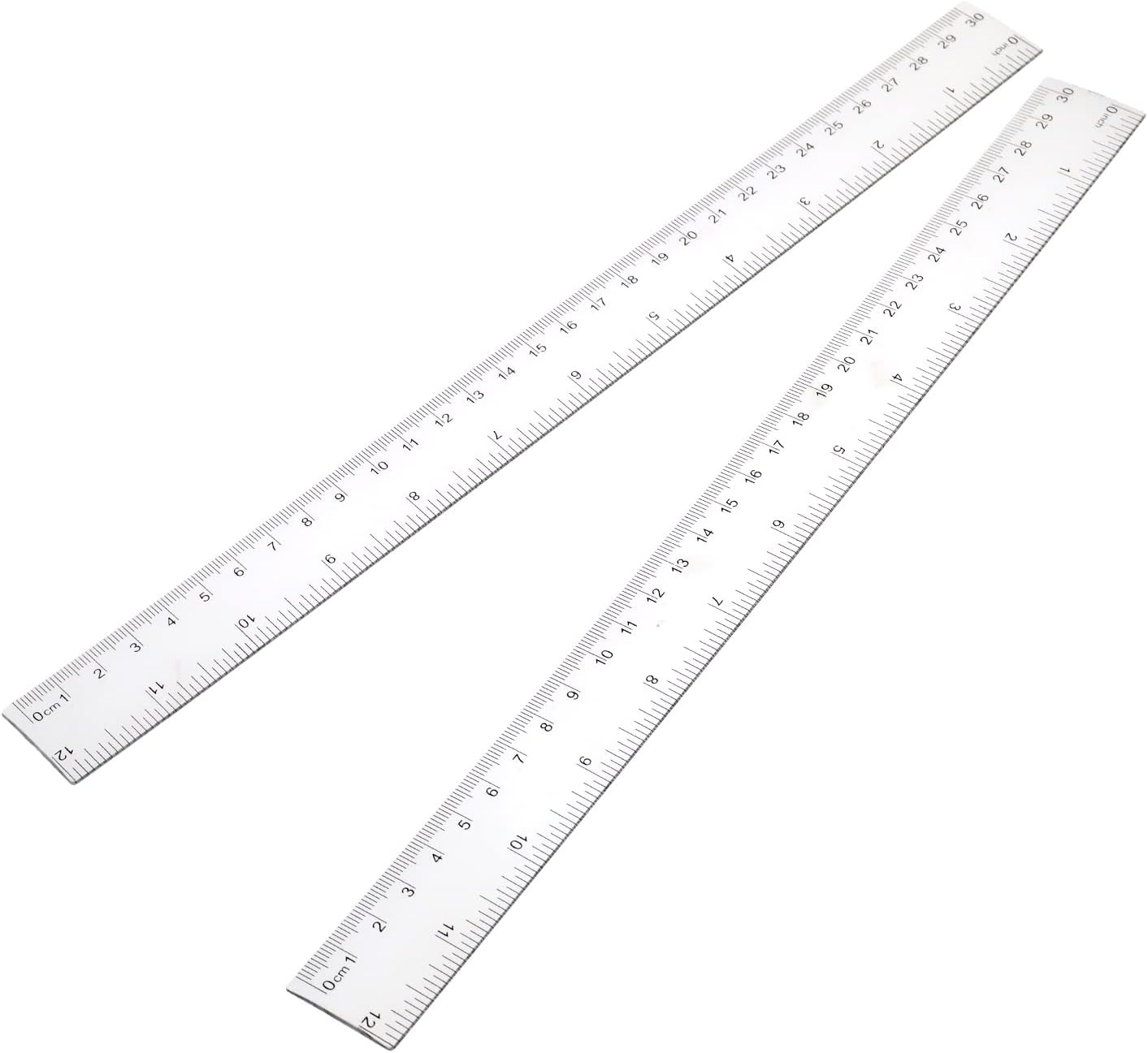 Q-Connect Ruler Shatterproof 300mm Clear (Inches on one side and cm/mm ...