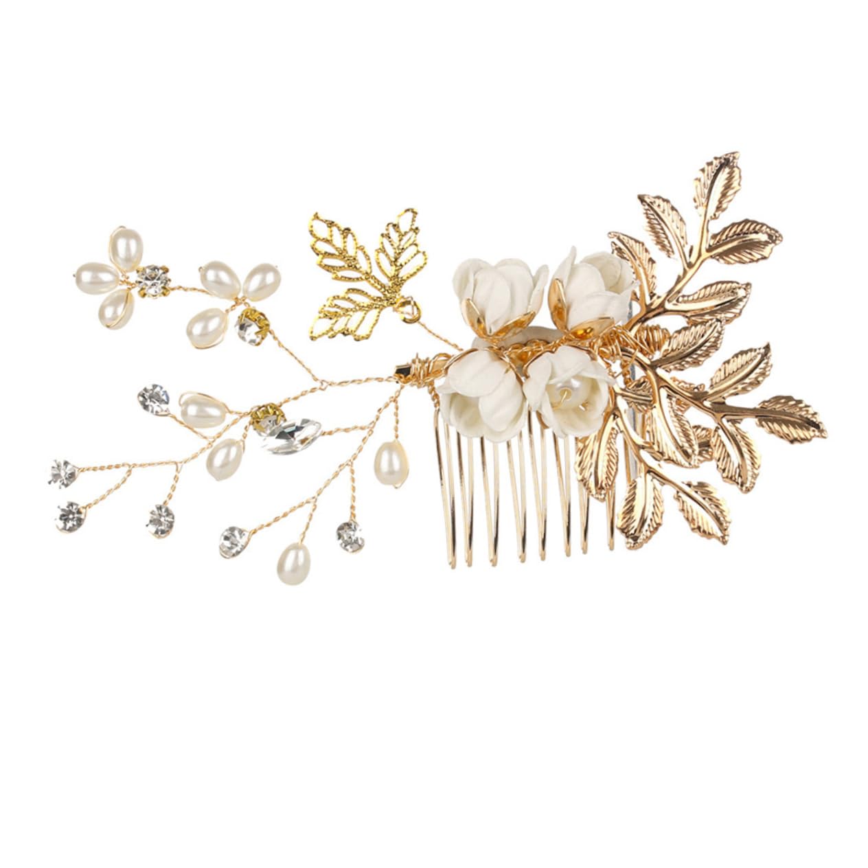 FRCOLOR 10stücke Teiliges Set Handgemachter Perlen Haarschmuck Für Hochzeiten Elegante Haarspangen Mit Kristallen Und Blüten Für Braut Und Brautjungfern Für Festliche Anlässe