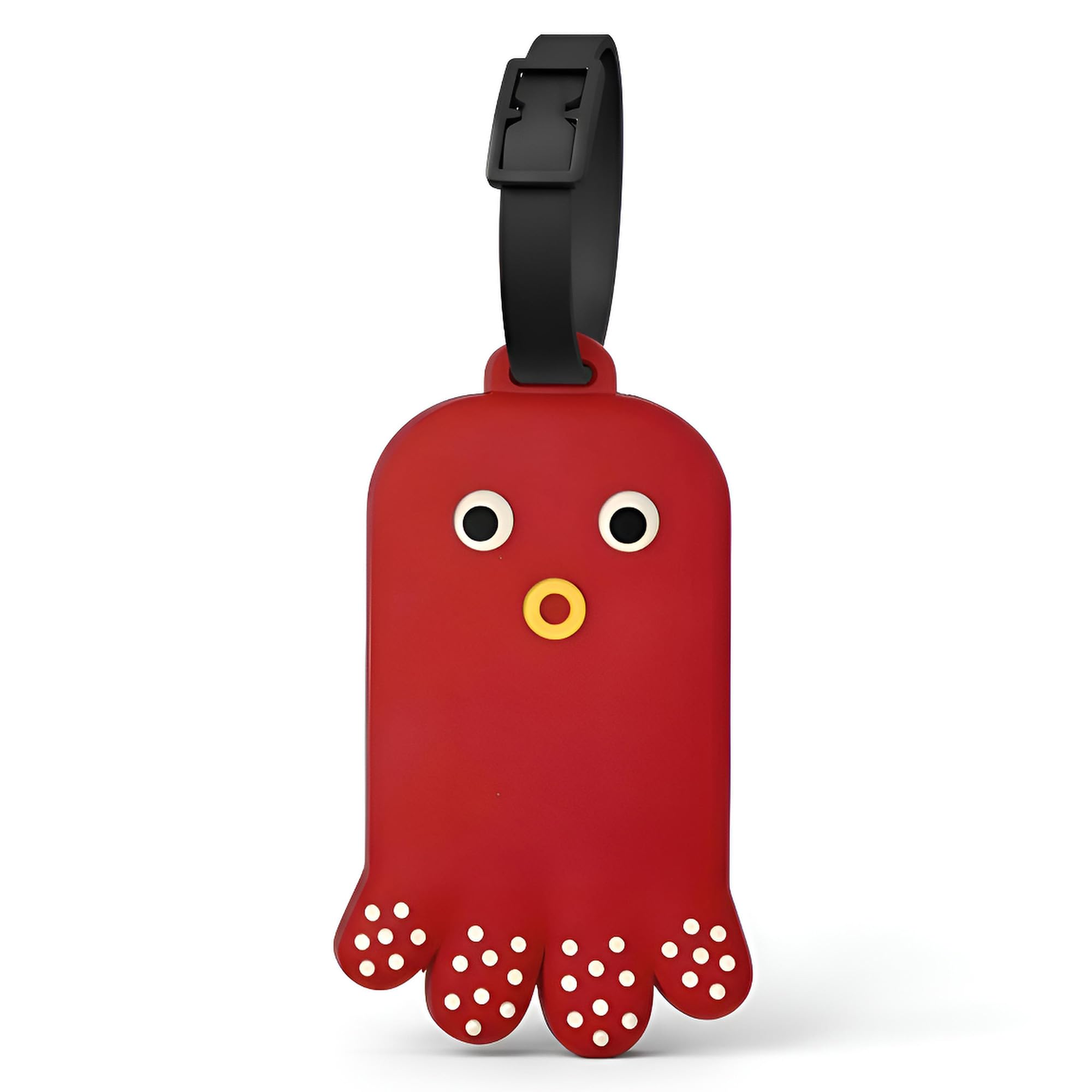 Octopus Silicone Luggage Tag – Cute Bag ID Label with Strap for Suitcases, Backpacks & Travel Bags – Fun Travel Accessory for Teens & Adults