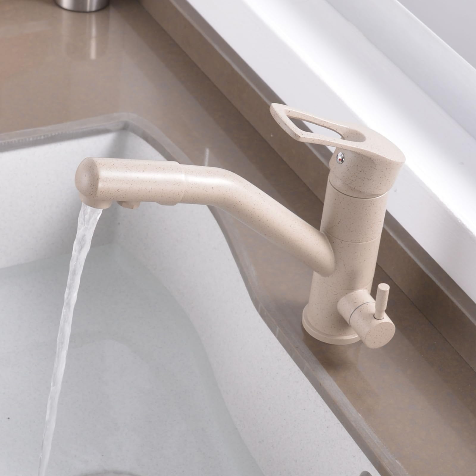 ZH1YFD Cuisine 3 Voies avec Filtre à Eau Hafer Mitigeur 3 en 1 pour Eau Potable Propre Robinet d'évier Polyvalent pour Usage Domestique Installation Facile élégant