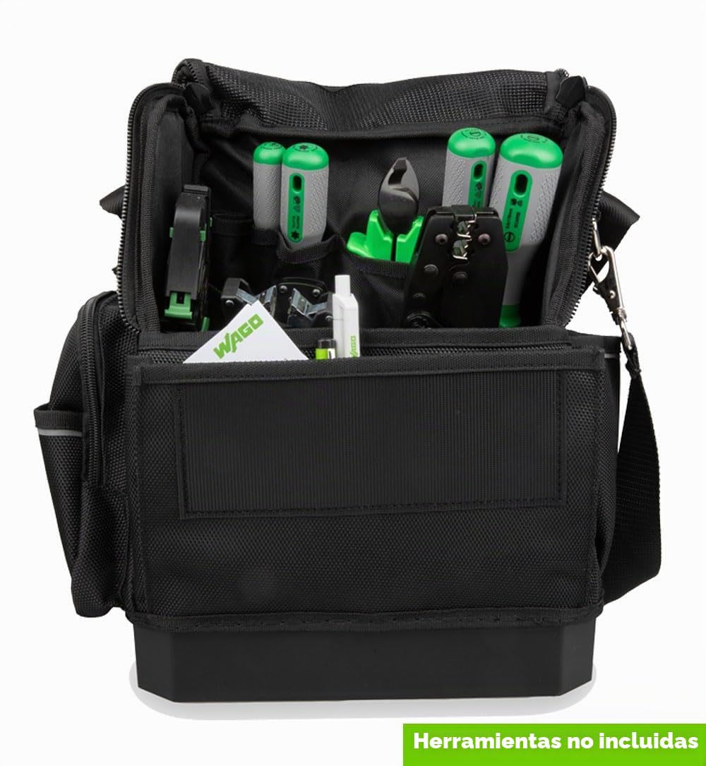 WAGO Bolsa de herramientas 206-3000, compatible con L-Boxx Micro y Mini, para herramientas y accesorios, 33 cm x 35 cm x 22 cm, máxima movilidad y flexibilidad, capacidad de 12 kilos, correa de