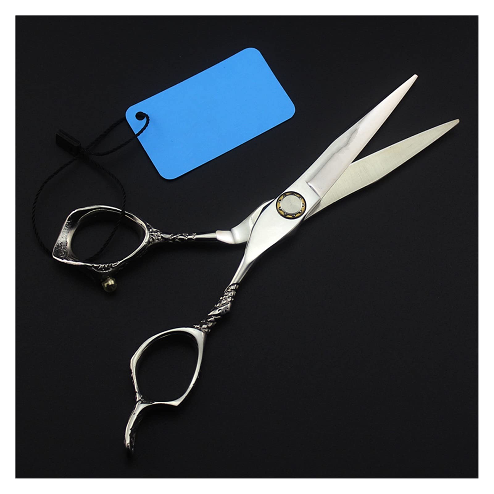 Tijeras de Corte de Pelo con Mango de Flor de 6 Pulgadas, Tijeras para Cortar el Pelo, Tijeras de Corte Plano, Tijeras de peluquería, Tijeras para Cortar el Cabello