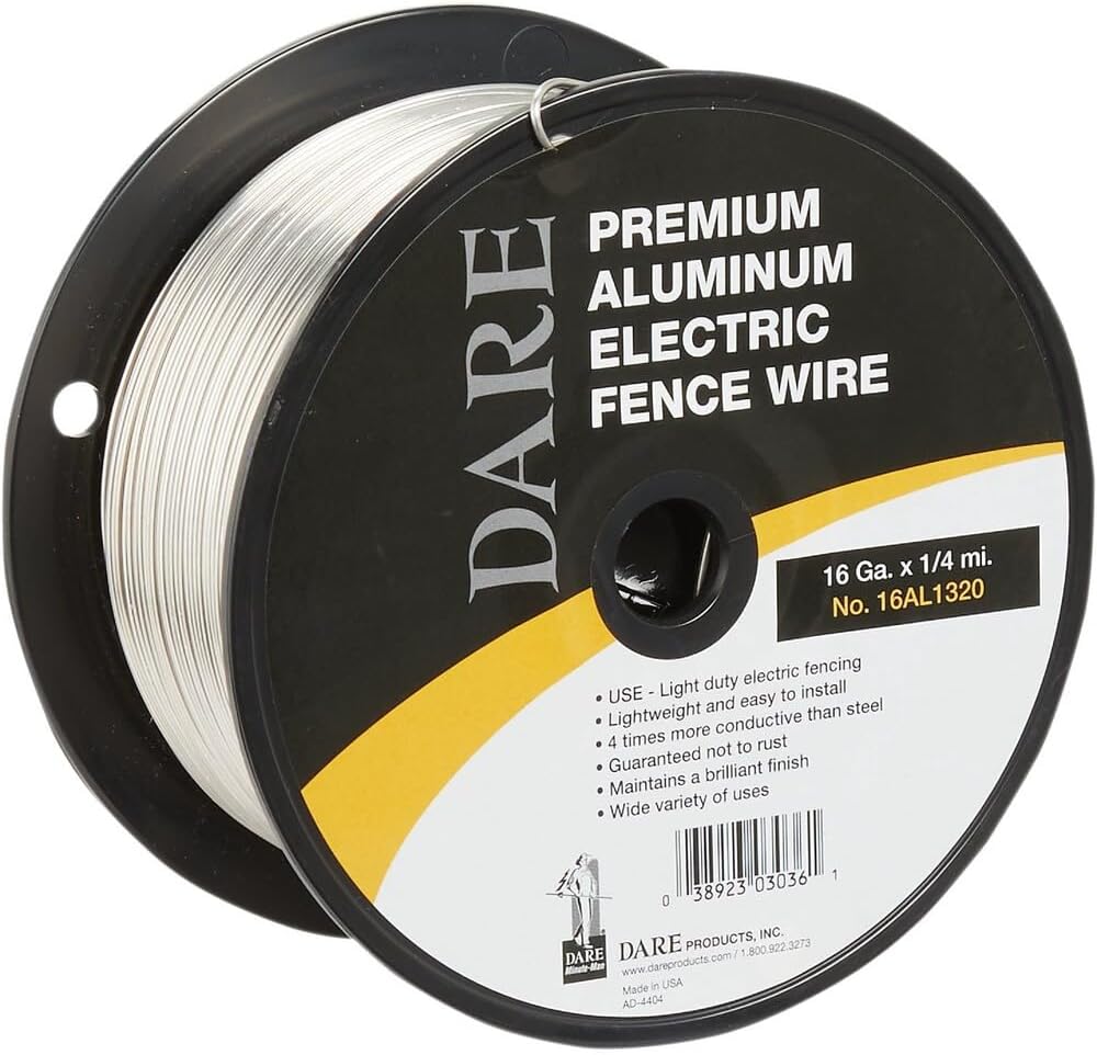 DARE Products 16AL1320 082001 Never Rust Aluminum Wire, Silver, 16 Gallon x 1/4 Mi