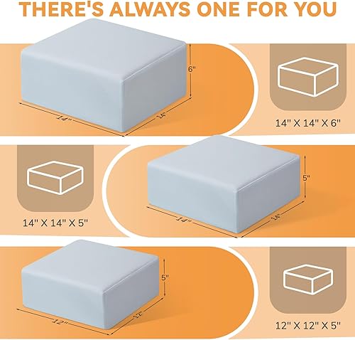 Miniatura 4 de TOPPURE Almohada cúbica de espuma viscoelástica (cubo grande de 14 x 14 x 5 pulgadas), almohadas para dormir de lado, almohada cervical para viajes,