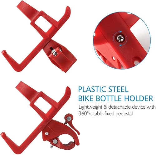 Miniatura 2 de Accmor Porta botellas de agua para bicicleta, sin tornillos, soporte universal para tazas de bicicleta, jaula giratoria de 360 grados, soportes para