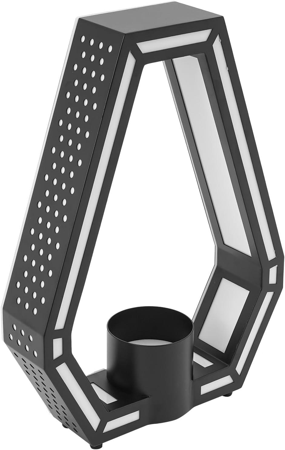 LED Glowing Liquor Bottle Display, 7-Color Rhombus Wine Bottle Holder, Acrylic Lighted Champagne Stand for Bar, Home Wine Rack, Party