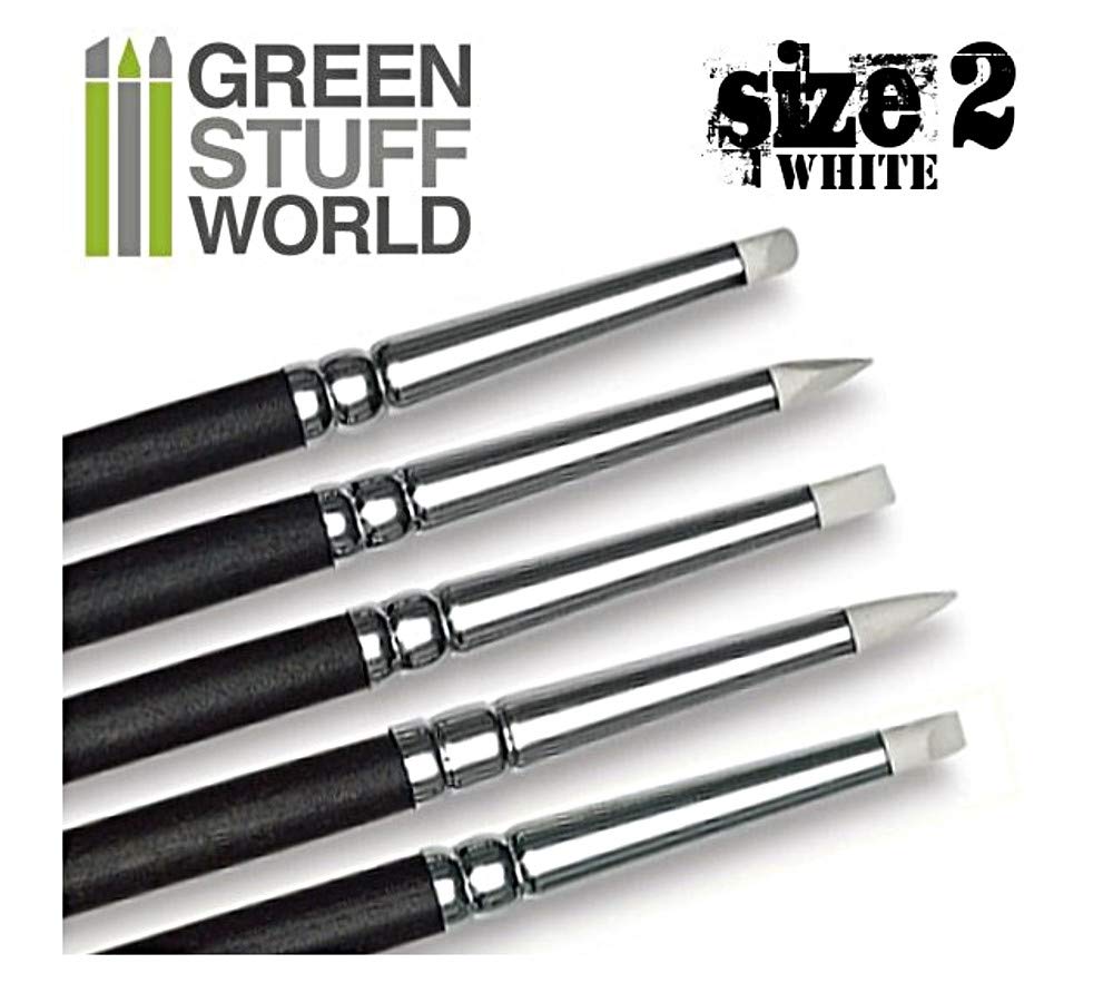 Green staff World White Silicon Shaper Brush Size ?2 Soft Type Model for Tool GSWD-114