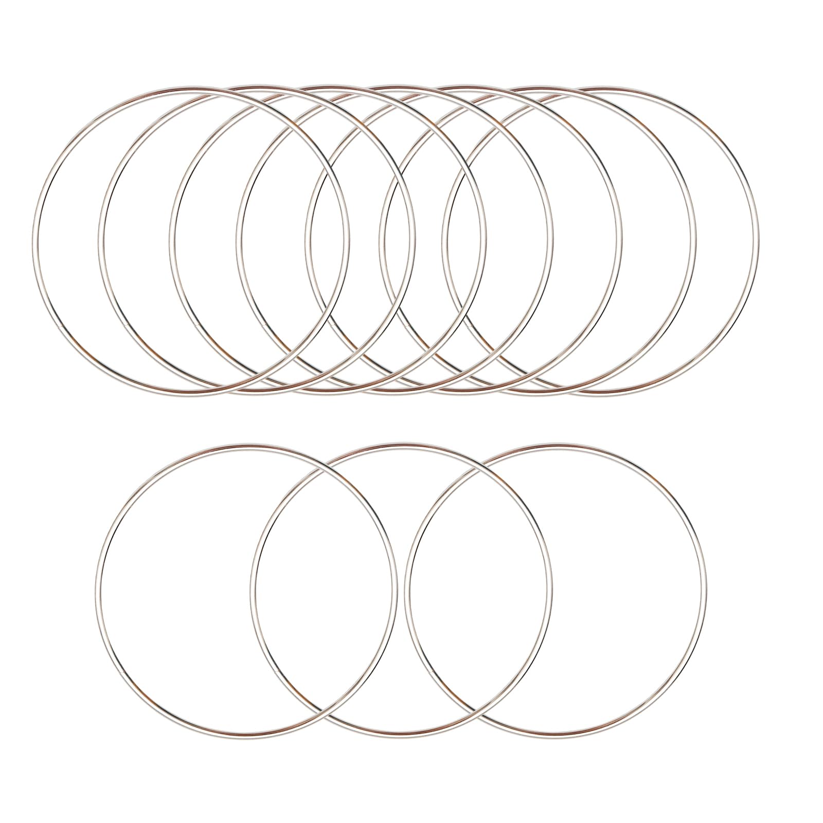 Pocoxll 10 Pcs Metal Floral Hoops, Wreath Macrame Hoop Rings, Metal O Rings