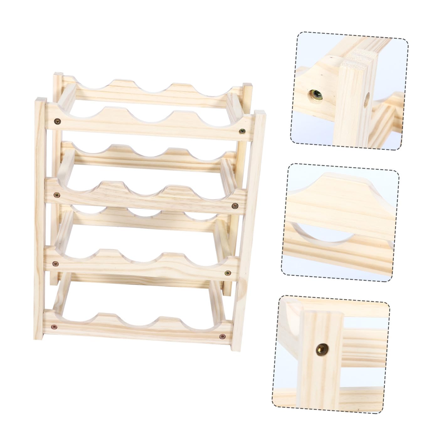 Portabottiglie in Legno Rosso Per Uso Domestico Portabottiglie Decorativo Multistrato Fondo Antiscivolo Per Bottiglie Di Vino E Lattine