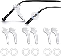 Vista 10 de Antideslizante para gafas con gancho cómodo de silicona para patillas, retenedor de manga, gafas de sol