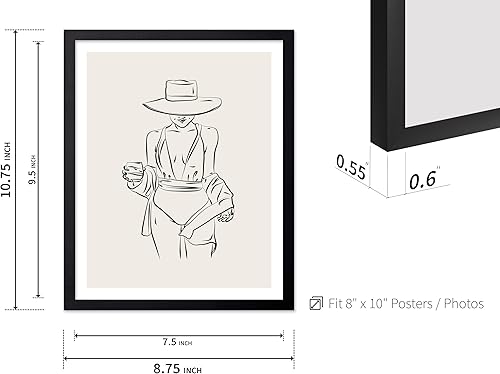 Miniatura 114 de Poster Master Póster de peonías – Estampado de flores retro – Ilustración floral – Ilustración en blanco y negro – Diseño de línea y abstracto –