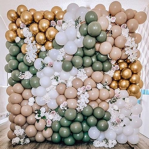 Image of White Sand Balloons 60pcs 5inch Small Beige Balloon for Balloon Garland Arch 5'' Round Mini Neutral Cream Nude Latex Balloon for Birthday Party Decoration DIY Baby Shower Wedding Annversary