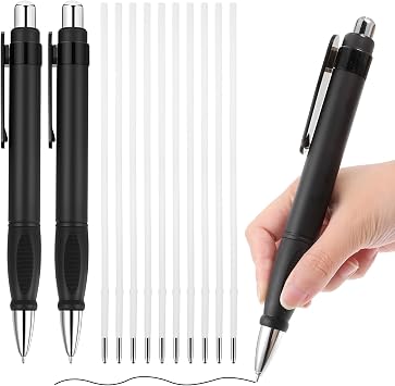 Big Fat Pens 12 Pcs Easy Thick Grip Giant Pen Oversized Pen Black Fat Ballpoint Enhanced Writing Stability for Arthritis & Hand Tremors 2 Pens 10 Refills