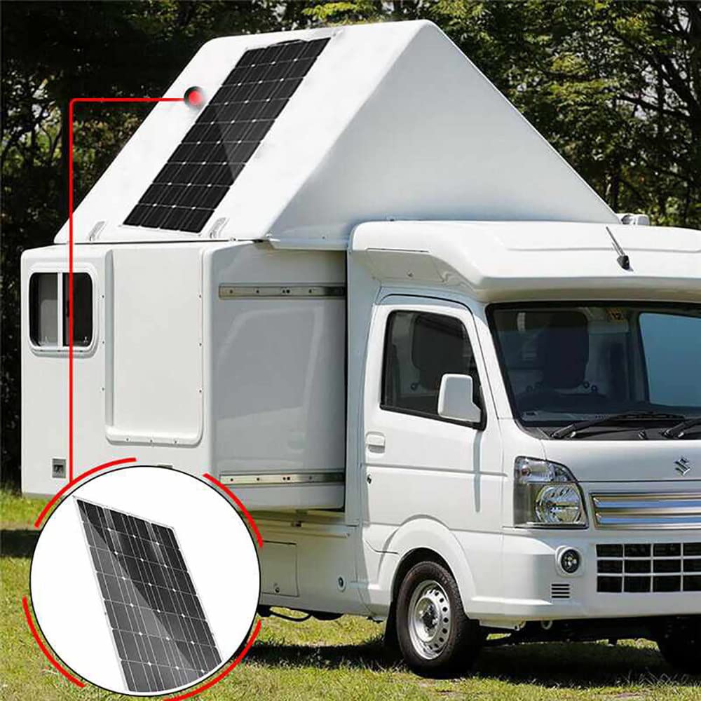 Kit Pannello Solare 18V 400W, 2 Pezzi Pannello Solare Flessibile Monocristallino Ad Efficienza off-Grid con Regolatore 30A/40A/50A/60A, per Tetto Camper Barca Auto 40A