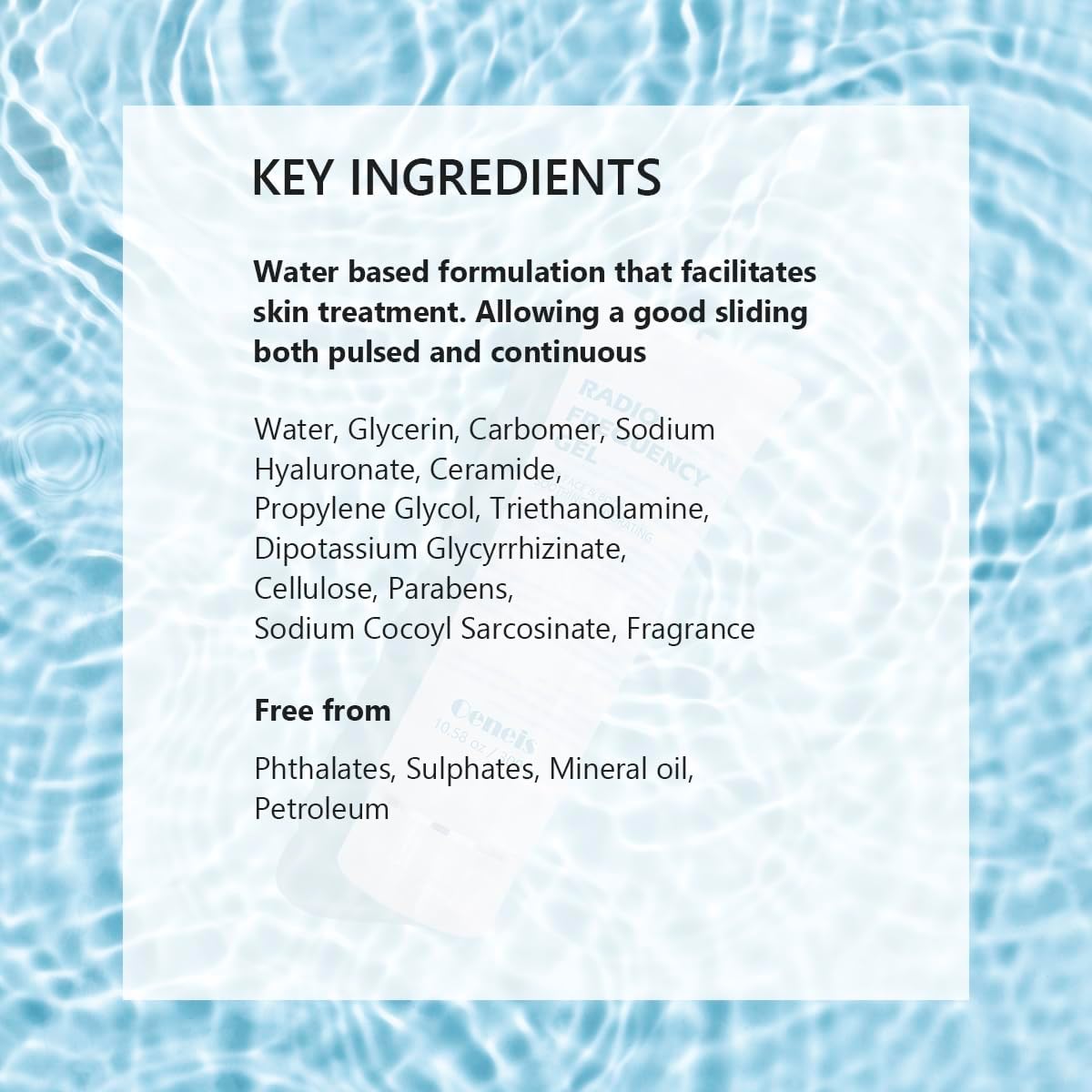 radio frequency gel texture shown in hand