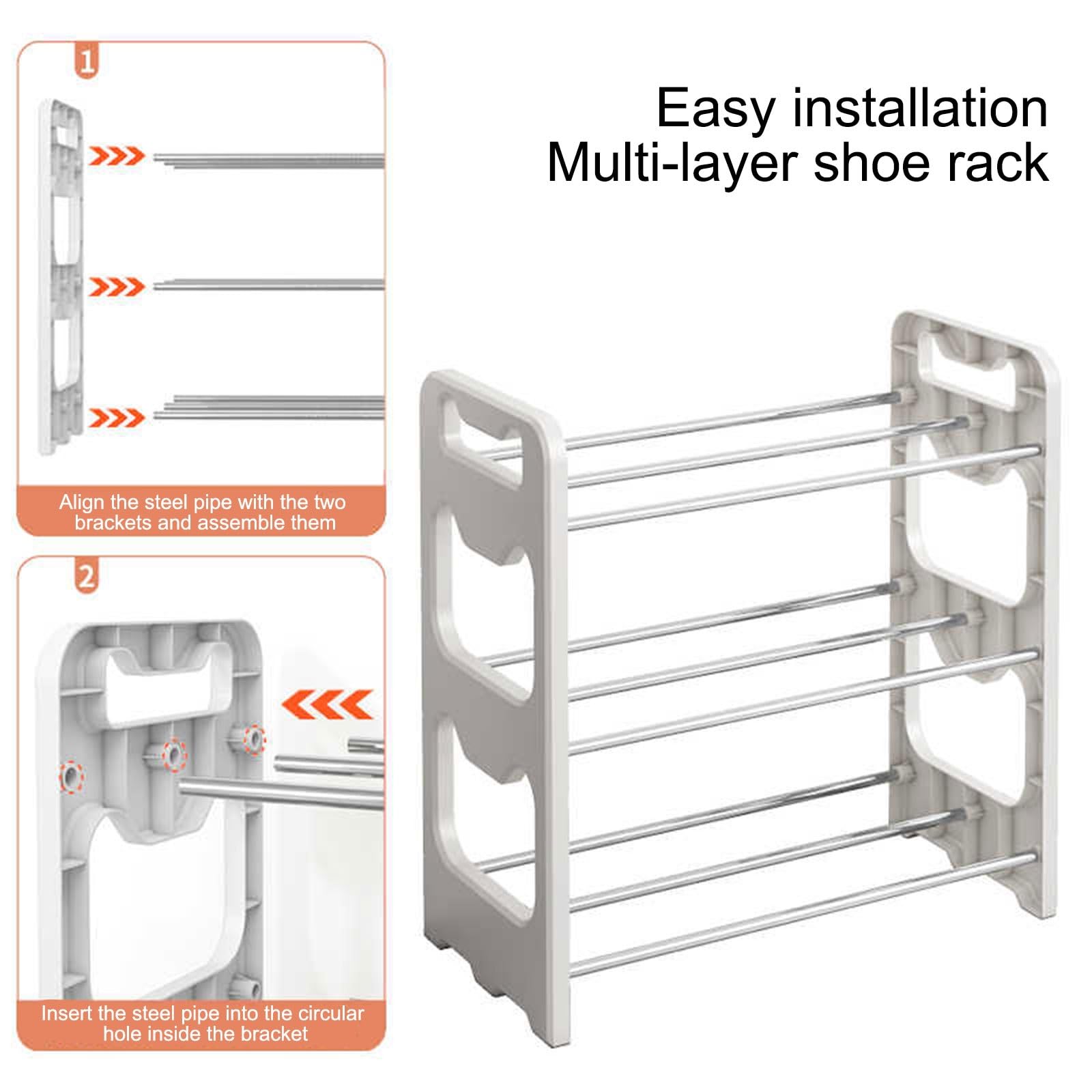 JHDXL Multifunzionale Portascarpe Verticale, Portascarpe Salvaspazio, Organizzazione Scarpiera, Scarpiera Ingresso, Per Corridoio,Soggiorno E Camera Da Letto(White,54.5 * 60cm/21.4 * 23.6in)
