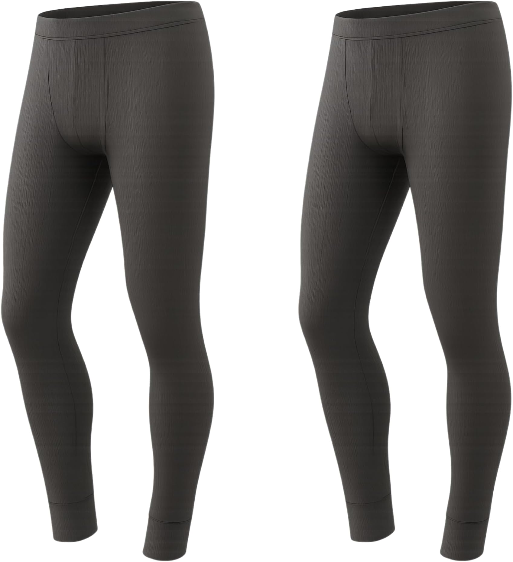 Pack of 2 Men’s Thermal Long Johns – Warm Base Layer Underwear Trousers, Soft Cotton-Blend Comfort Fit