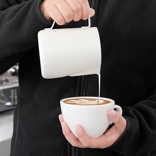 Miniatura 46 de watchget Jarra de espuma de leche de 11.8 fl oz/20.3 fl oz/30.4 fl oz/50.7 fl oz (12 oz/20 oz/32 oz/52 onzas) - Jarra de vapor de café