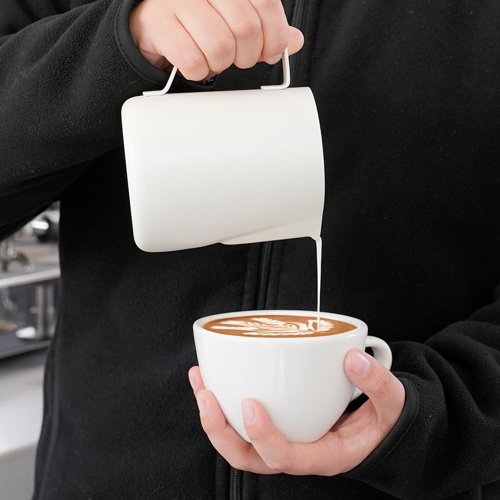 Pichet à Mousse De Lait En Acier Inox 304 - 340/567 Ml - Pour Latte Art Et Machines à Café