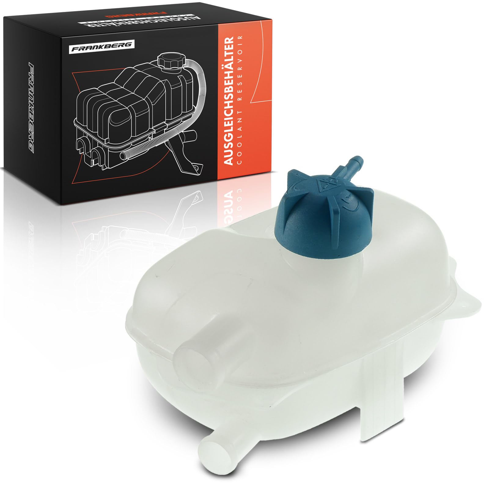 Frankberg Coolant Expansion Tank With Cap Compatible with Transporter MK III 1.9 (Syncro) Transporter MK III 2.1i Transporter/Caravelle MK III 1.9 (Syncroo) Transporter/Caravelle MK III 2.1i