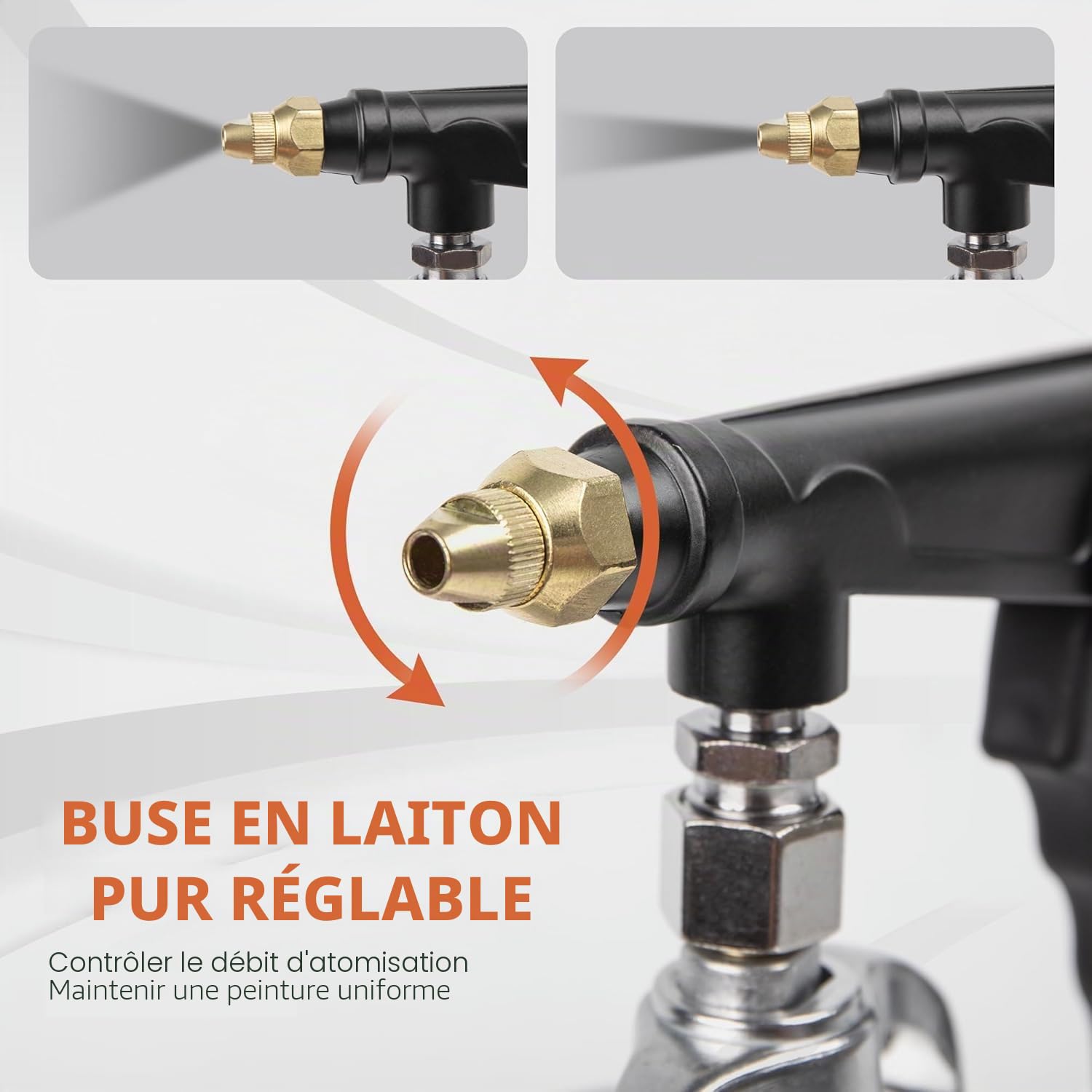 Pistolet d'apprêt pour véhicule, avec Godet en Aluminium de 1000ml, Tuyau de pulvérisation Droit et à 360°, pour sous-Couche caoutchoutée, Protection antirouille pour Voiture