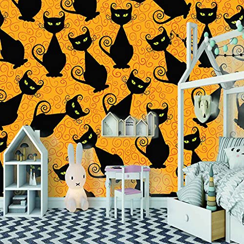 Papier peint panoramique 3d chaton pour décorer le salon