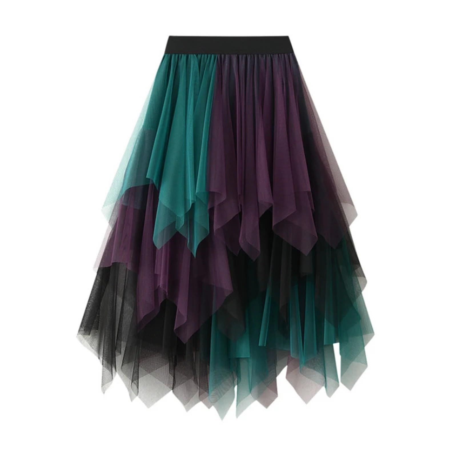 Elegante Gonna Lunga a Rete Irregolare Temperamento Ropa Mujer