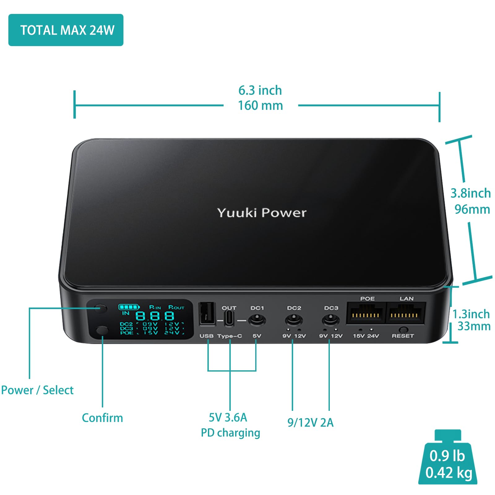 Amazon.com: Yuuki Power Mini UPS for Wifi Router, USB 5V⎓3.6A DC