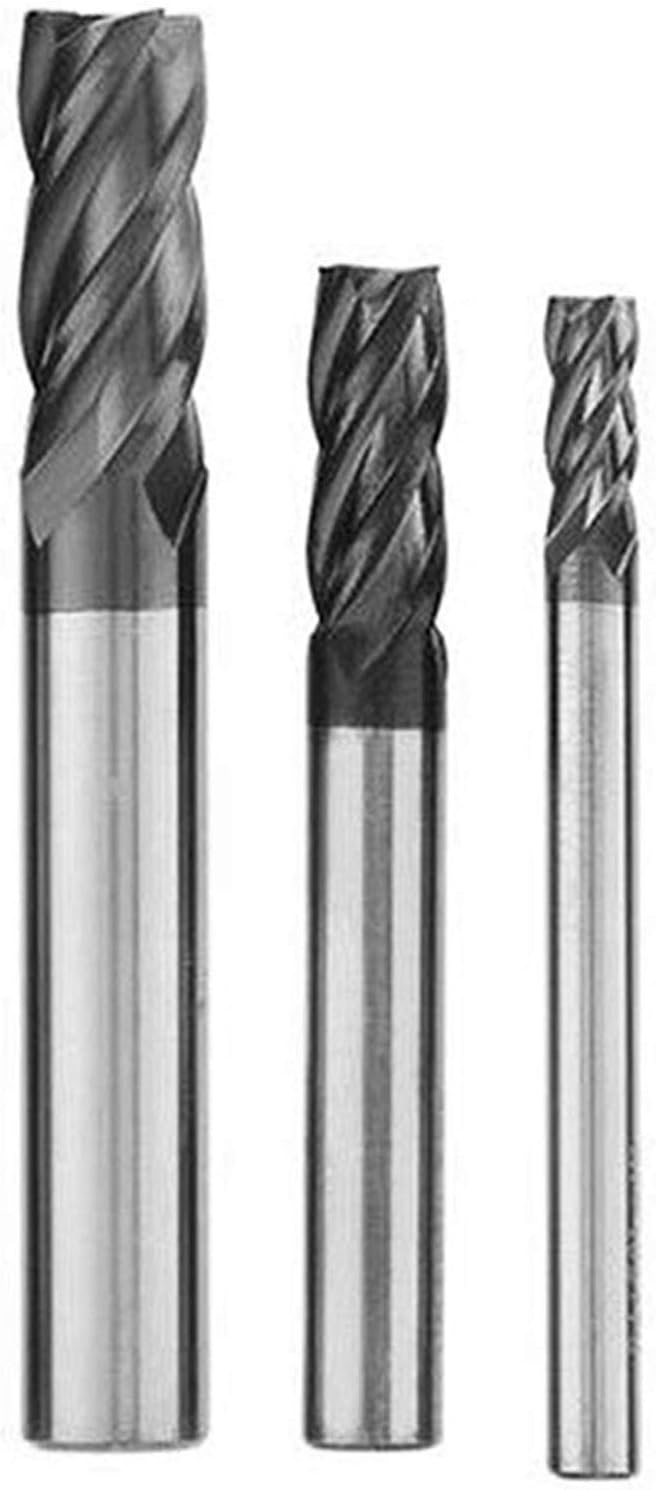 Manual Craft Drill Twist Drill Bit 3 Pieces Of 4 6 8 Mm Cemented Carbide End Mills 4-edge End Mill Set Milling Cutter Tool Set CNC Cemented Carbide Milling Cutter Spiral Milling Cutter