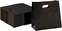 Vista 1 de Bag Tek Rectangle Paper Take Out Bag - with Handles - 11" x 7" x 11" - 100 count box