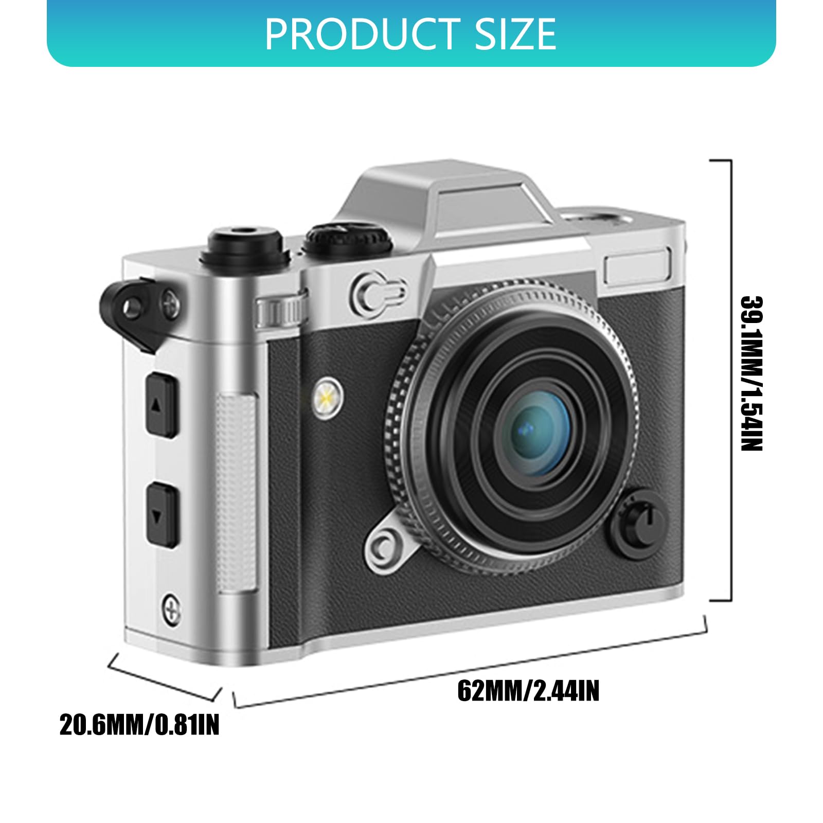 Piccolo portachiavi fotocamera digitale 2K 720P registrazione video 32 GB storage estremo sottile trasportabile auto sportiva laterale pull uso quotidiano piccola videocamera