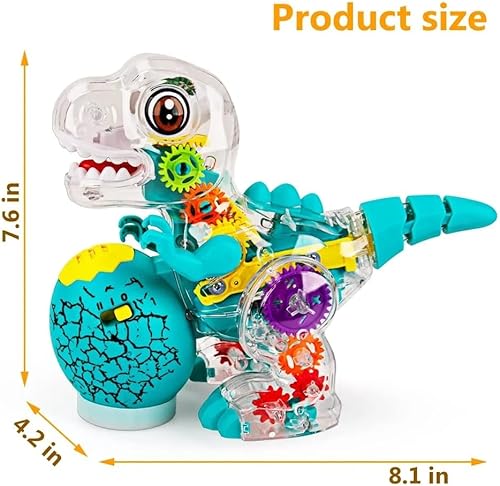 Miniatura 8 de Nenekal - Juguete eléctrico transparente para automóvil de policía con luces intermitentes y música, cambia automáticamente de dirección, regalo