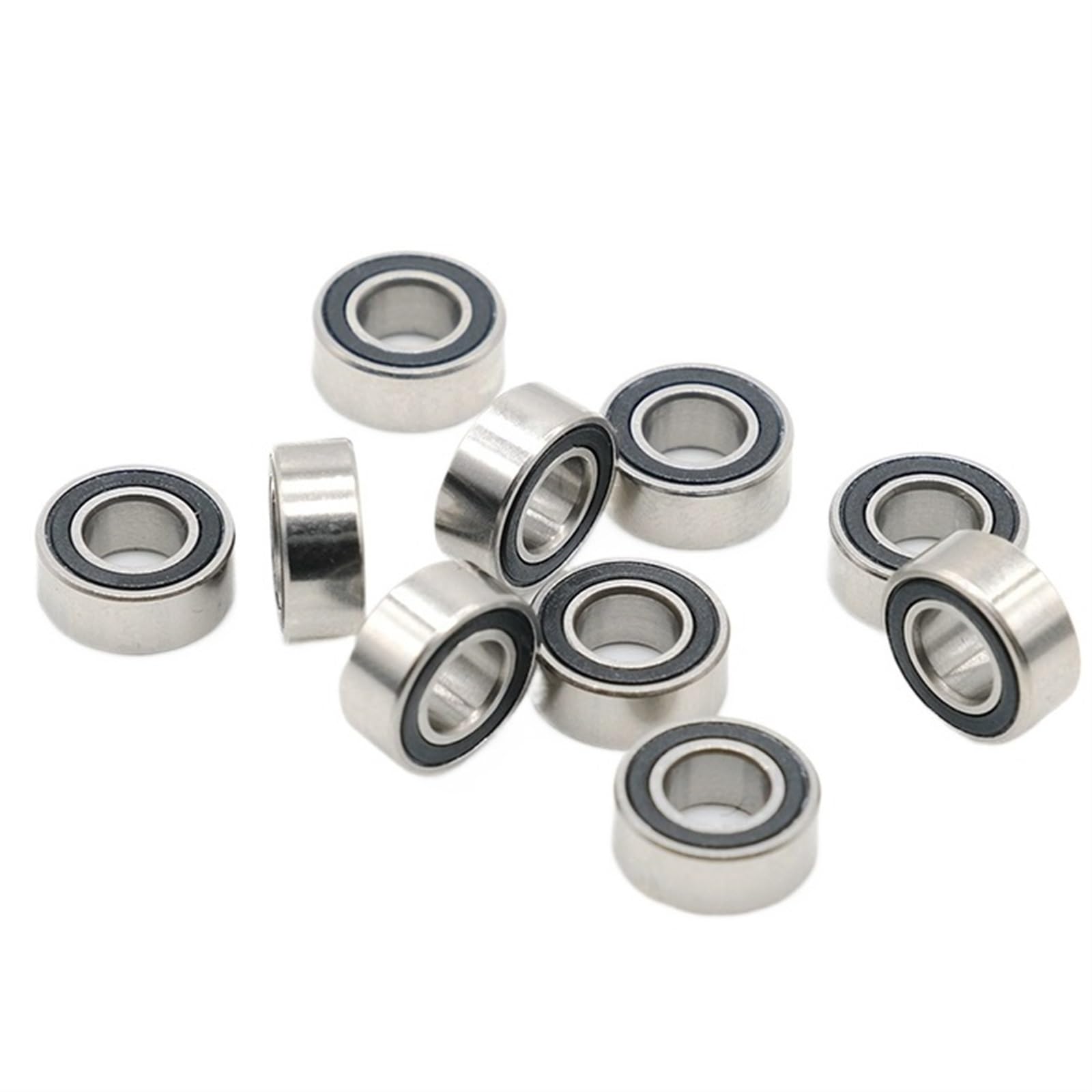 Roulement à billes à gorge profonde en acier chromé Roulement MR116RS 10 pièces 6x11x4 mm ABEC-7 Hobby électrique RC voiture camion MR116 RS 2RS roulements à billes MR116-2RS noir scellé