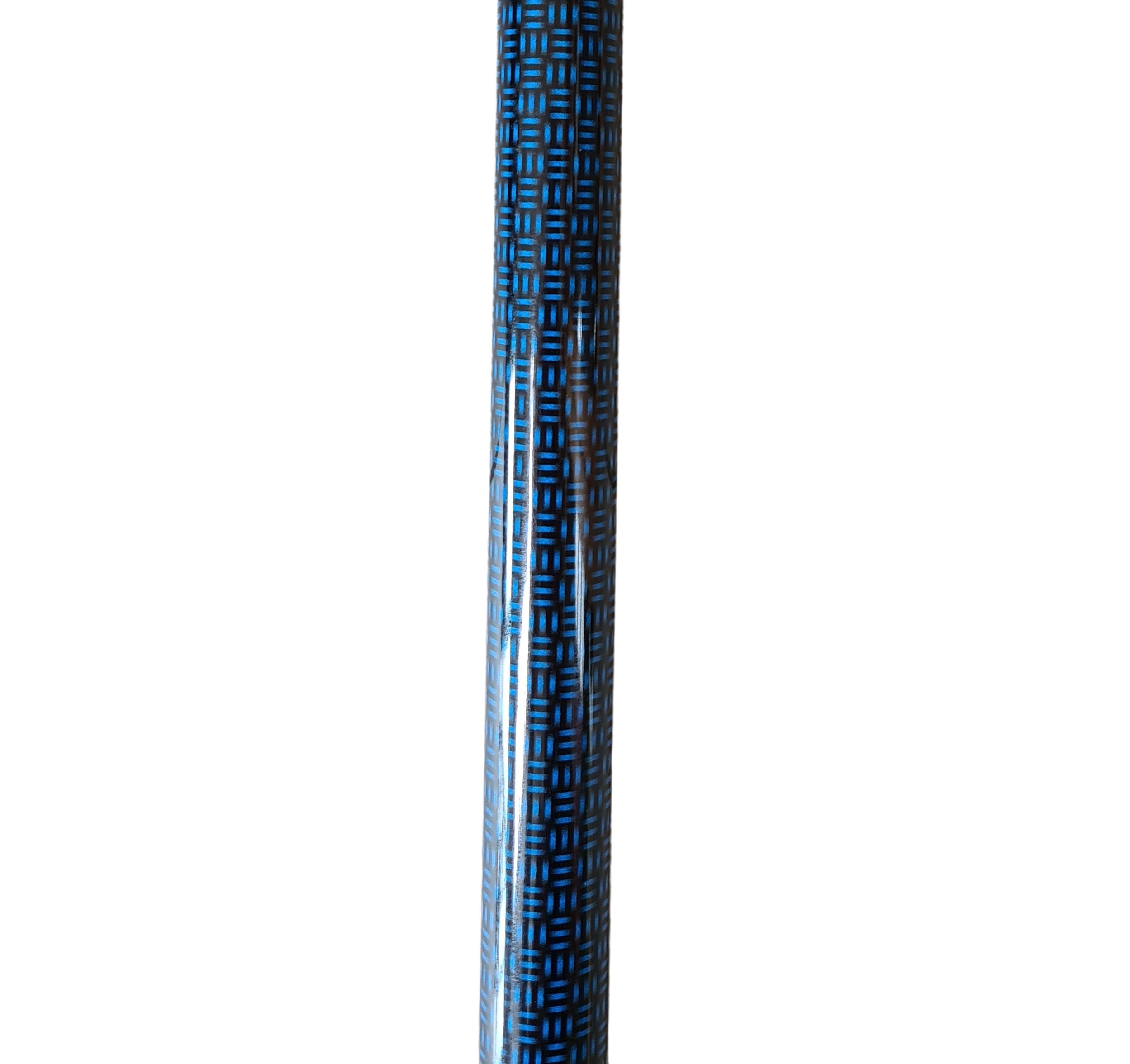 Stock-Fachmann® Leichtmetall Gehstock Black & Blue Alu Gehstock Derbygriff Mit Dämpfungspad Aus Gummi 10- Fach Höhenverstellbarer Gehhilfe Von 76cm Bis 98cm Eigengewicht 350g Belastbar Bis 100kg Leic