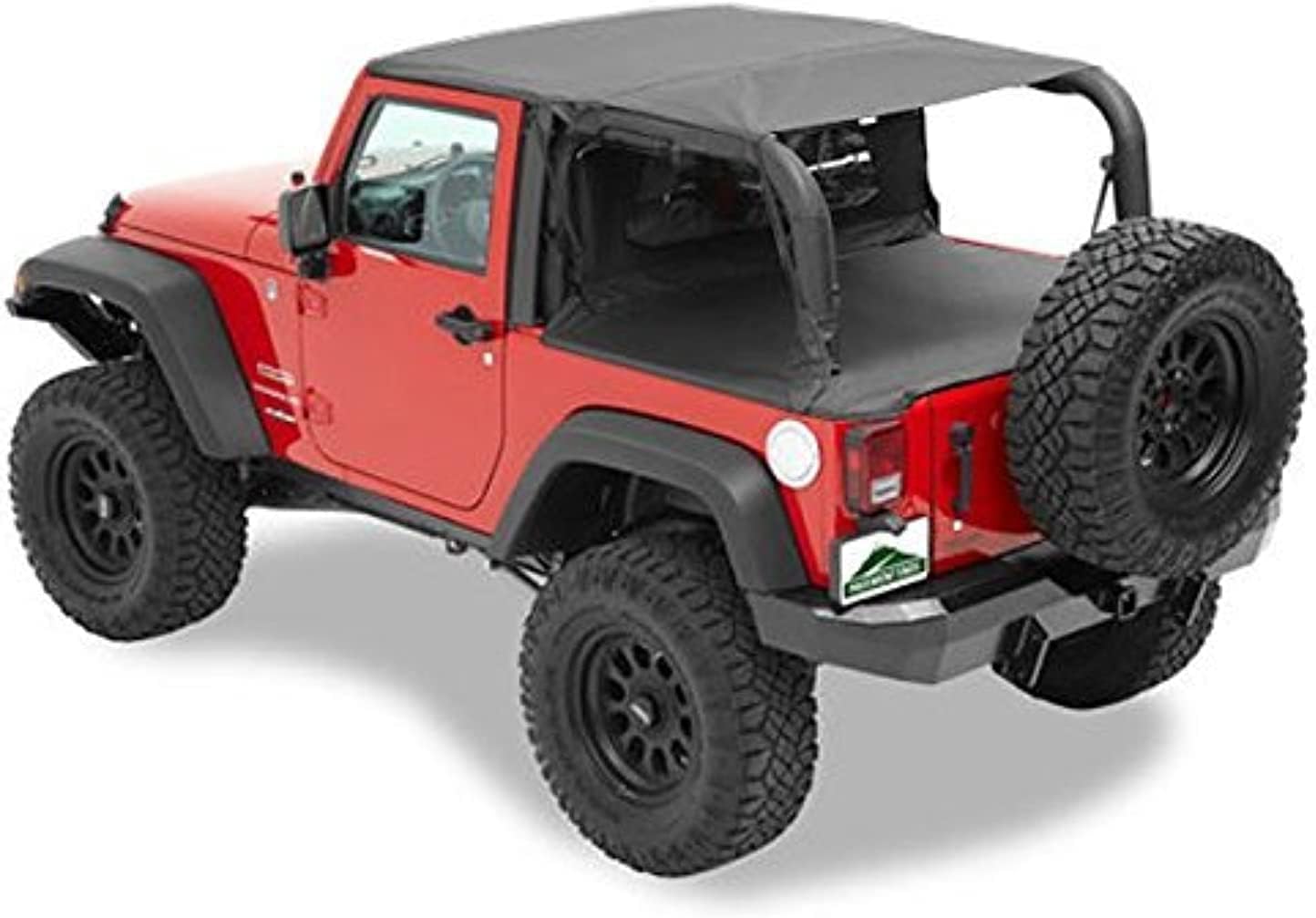 Pavement Ends by Bestop 41424-35 Black Diamond Cab Curtain for 2007-2018 Wrangler JK 2-Door