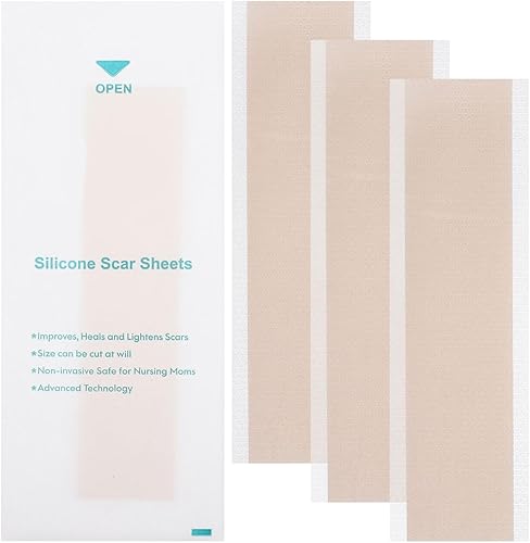 Exceart 1 caja de hojas de silicona para cicatrices de cuidado de la cica, cinta de eliminación de cicatrices, cinta adhesiva para cirugía,